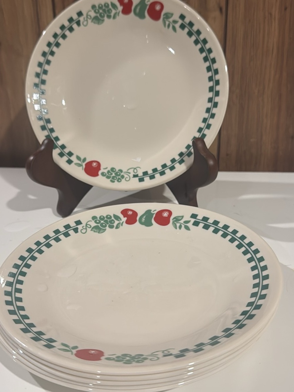 Set of 8 Corelle Dessert Plates Farm Fresh Pattern